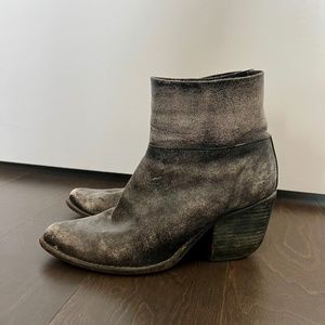 Jeffrey Campbell Slouch Western Bootie in Black Sandblast